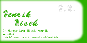 henrik misek business card